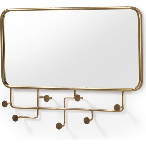 Miroir Mural Doré En Métal Style Vintage Pour Intérieur Élégant