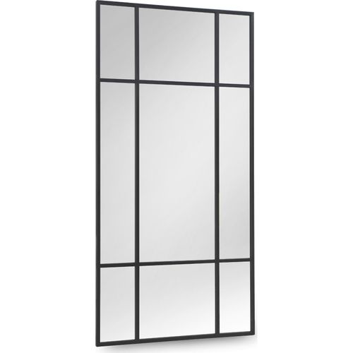 Miroir Mural Métal Noir Design Industriel Prêt à Suspendre