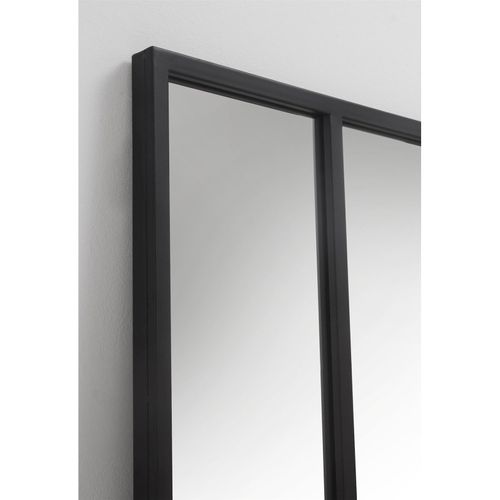 Miroir Mural Métal Noir Design Industriel Prêt à Suspendre