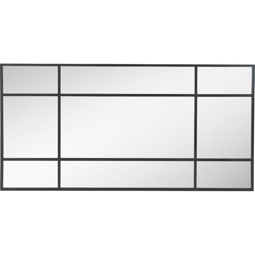 Miroir Mural Métal Noir Design Industriel Prêt à Suspendre