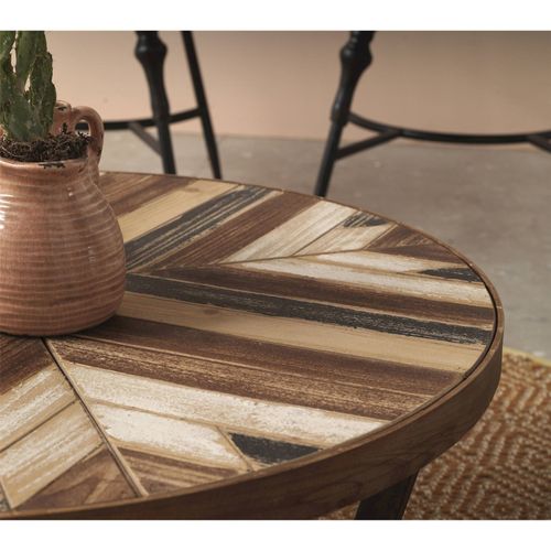 Table Basse Bois Recyclé Et Métal Style Industriel Chaleureux