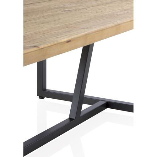 Table Basse Métal Et Bois D'inspiration Industrielle Naturelle