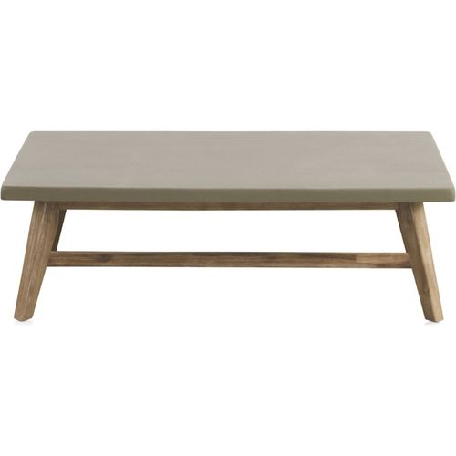 Table Basse Rectangulaire Bois Acacia Et Plateau Effet Béton