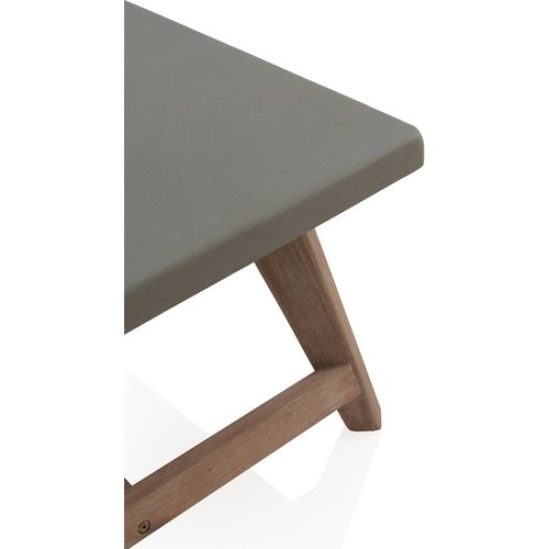 Table Basse Rectangulaire Bois Acacia Et Plateau Effet Béton