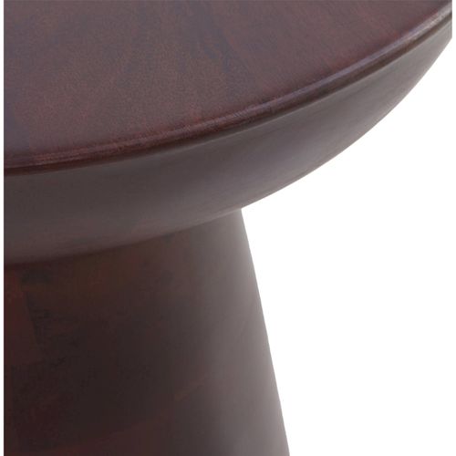 Table D'appoint Bois Et Métal Finition Noyer Élégante