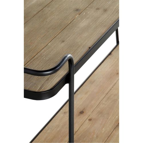 Meuble Dappoint Métal Et Bois Sur Roulettes Style Industriel