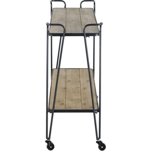 Meuble Dappoint Métal Et Bois Sur Roulettes Style Industriel