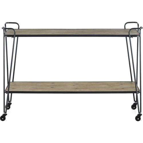 Meuble Dappoint Métal Et Bois Sur Roulettes Style Industriel