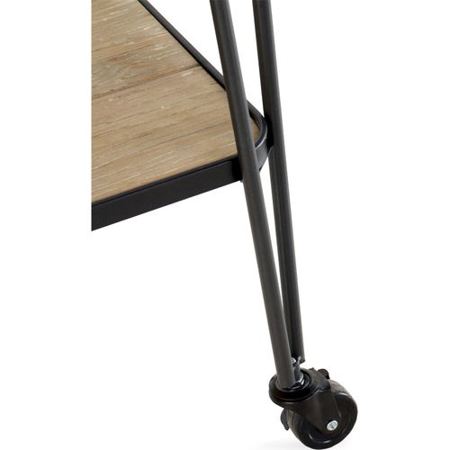 Meuble Dappoint Métal Et Bois Sur Roulettes Style Industriel