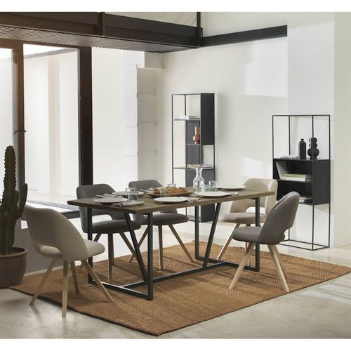 Table Métal Et Bois D'inspiration Naturelle Pour Salle à Manger