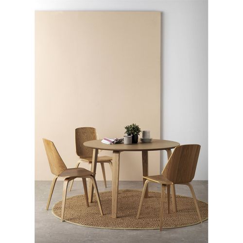 Table De Salle à Manger Ronde En Bois Naturel Finition Mate