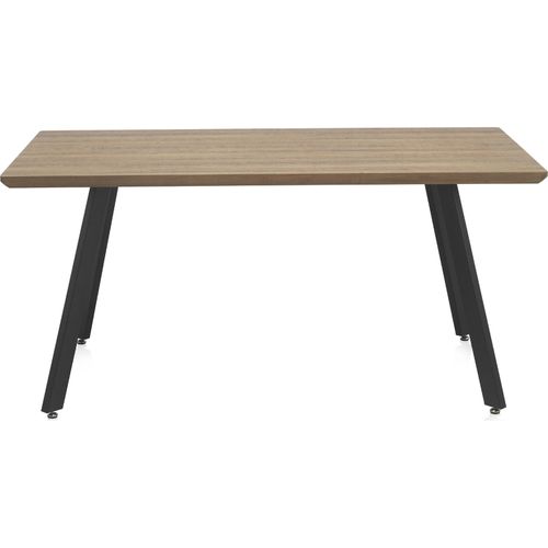 Table Effet Bois Naturel Avec Pieds Métal Pour Salle à Manger