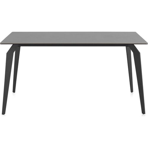 Table Design Gris Céramique Et Métal Style Contemporain