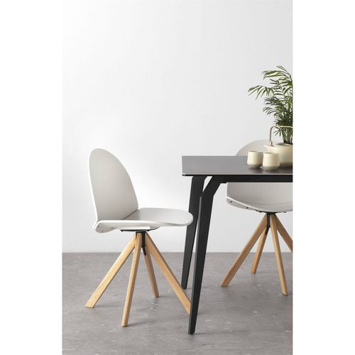 Table Design Gris Céramique Et Métal Style Contemporain