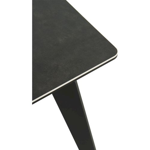 Table Design Gris Céramique Et Métal Style Contemporain
