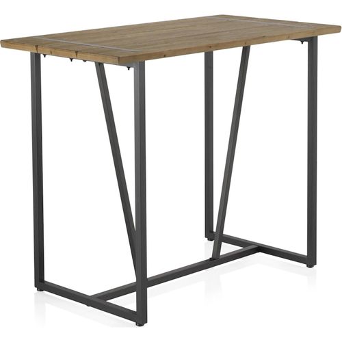 Table De Bar Métal Et Bois Esprit Industriel Naturel