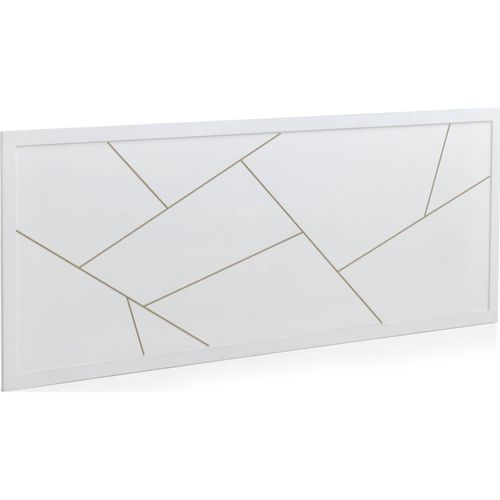 Tête De Lit Blanc Mat Avec Détails Dorés Élégants