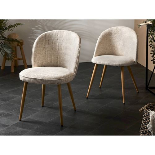 Chaise Design Naturelle Assise Confortable Pieds Bois Clair