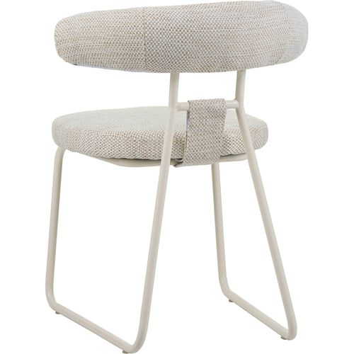 Chaise Design Naturelle En Métal Et Tissu Pour Salon Élégant