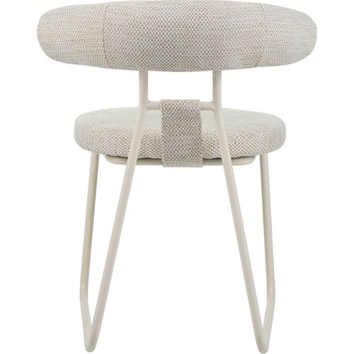 Chaise Design Naturelle En Métal Et Tissu Pour Salon Élégant