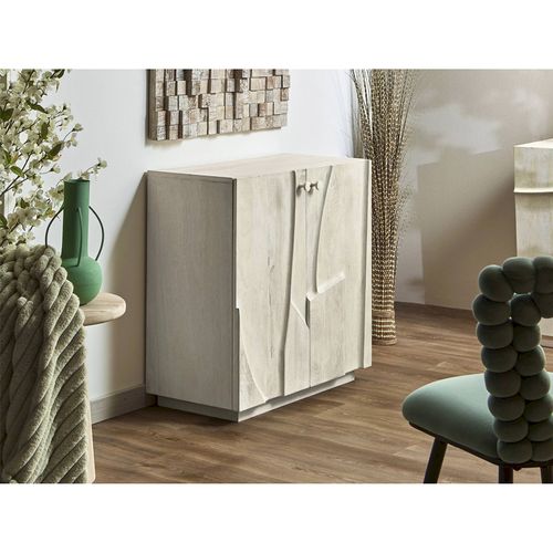 Buffet Dappoint En Bois De Manguier Finition Naturelle Sculptée