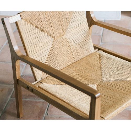 Fauteuil En Bois De Chêne Style Nordique Marron Élégant