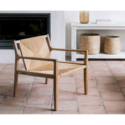 Fauteuil En Bois De Chêne Style Nordique Marron Élégant