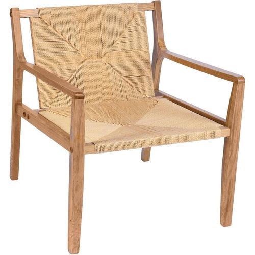 Fauteuil En Bois De Chêne Style Nordique Marron Élégant