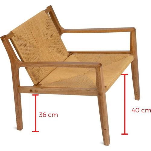 Fauteuil En Bois De Chêne Style Nordique Marron Élégant