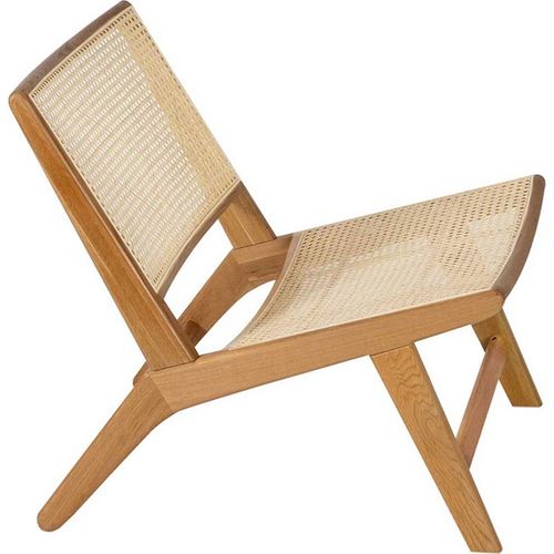 Fauteuil En Bois De Chêne Style Bali Assise Tressée Naturelle