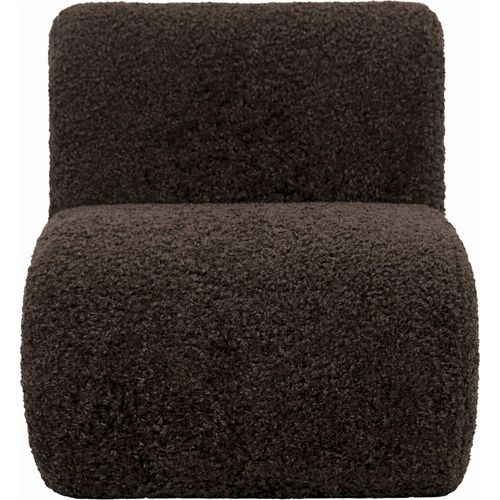 Fauteuil Lounge Marron Effet Bouclette Confort Élégant