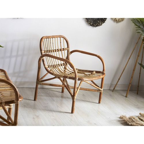 Fauteuil En Rotin Naturel Esprit Bohème Pour Salon Ou Véranda