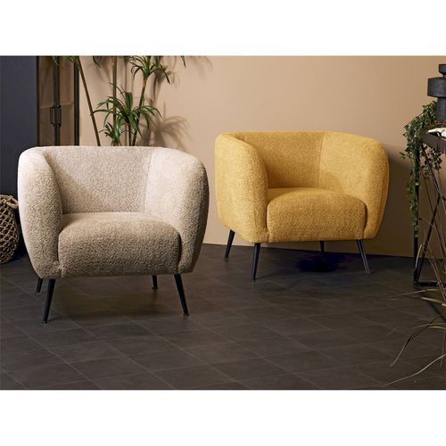 Fauteuil Buster Vison Doux En Bois Et Métal Design Cosy