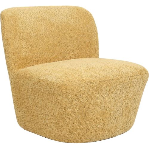 Fauteuil Lounge Moelleux Couleur Moutarde Design Contemporain