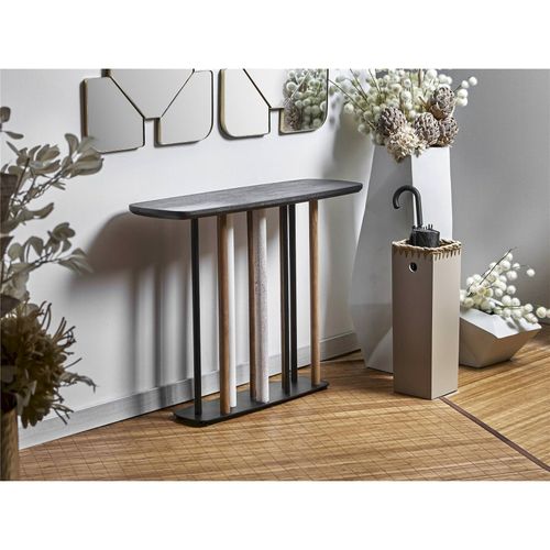 Console Multicolore Acacia Et Métal Style Contemporain