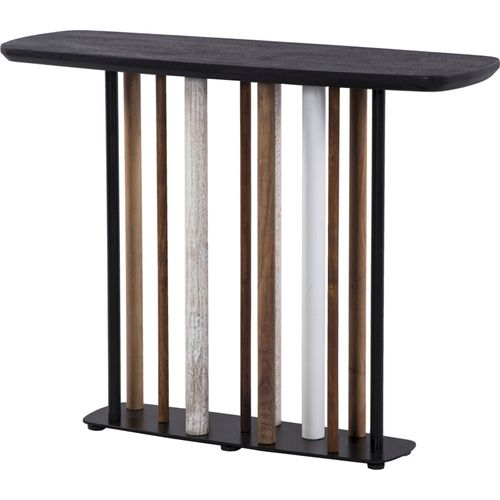 Console Multicolore Acacia Et Métal Style Contemporain