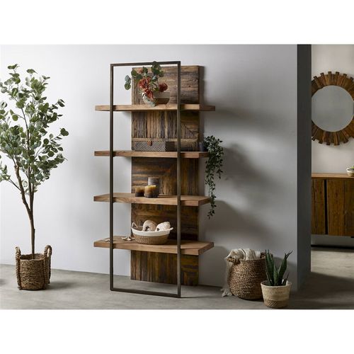 Étagère Design Bois Recyclé Et Métal Style Industriel Naturel