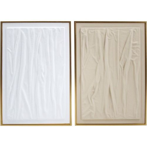 Décoration Murale Effet Relief Avec Cadre Doré Élégant