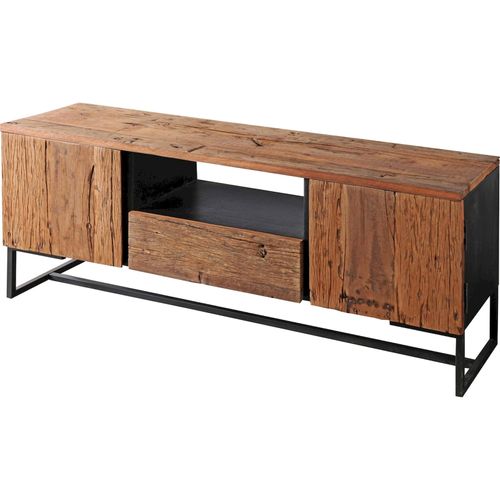 Meuble TV En Bois Recyclé Acacia Et Métal Style Industriel