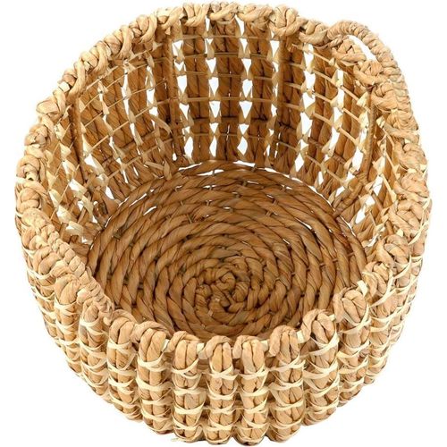 Panier En Jacinthe D Eau Fait Main Déco Naturelle Beige Blanc