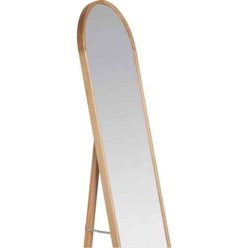 Miroir Sur Pied En Bois De Pin Finition Vernie Marron Élégant