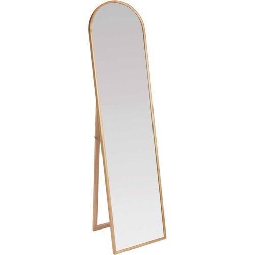 Miroir Sur Pied En Bois De Pin Finition Vernie Marron Élégant