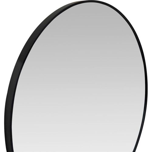 Miroir Mural Rond En Aluminium Noir Élégant Et Moderne