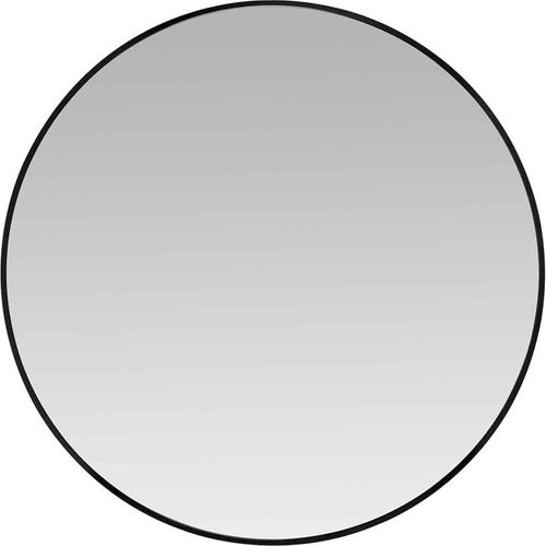 Miroir Mural Rond En Aluminium Noir Élégant Et Moderne