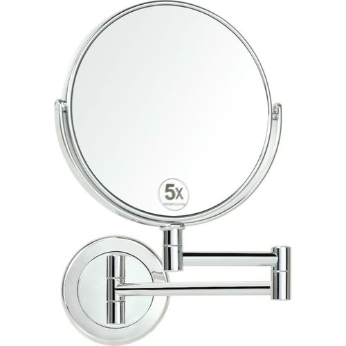 Miroir Mural Extensible Grossissant X5 Finition Argentée Élégante