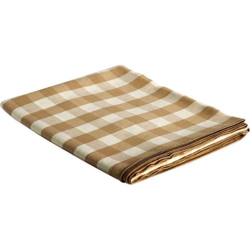 Nappe Vichy Beige En Lin Et Coton Écoresponsable
