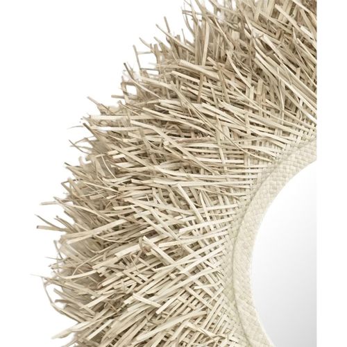 Miroir Mural Décoratif Naturel En Fibre De Pandan Et Verre