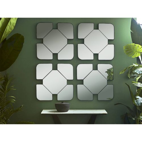 Miroir Design Original Avec Cadre Noir Pour Décoration Murale