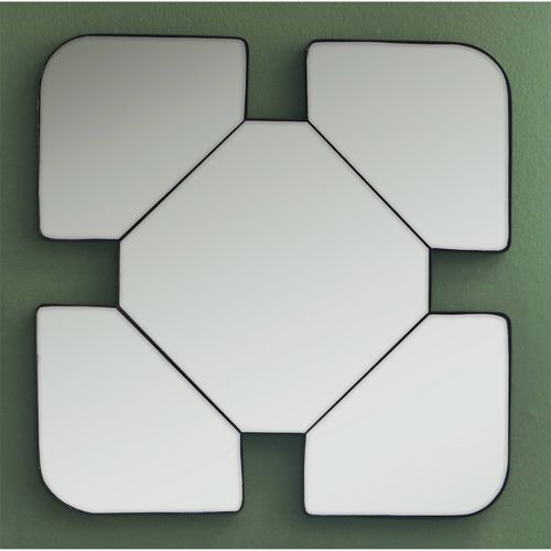 Miroir Design Original Avec Cadre Noir Pour Décoration Murale