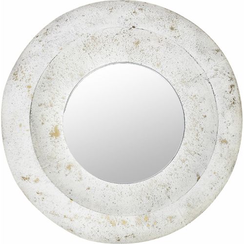 Miroir Mural Décoratif Blanc Et Doré Effet Jaspe Élégant